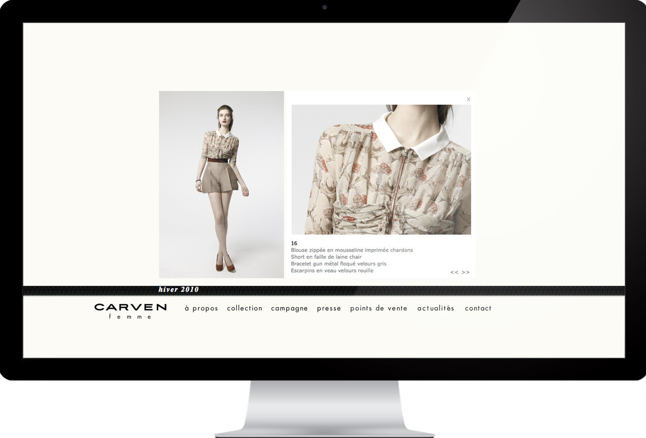 Carven website look page